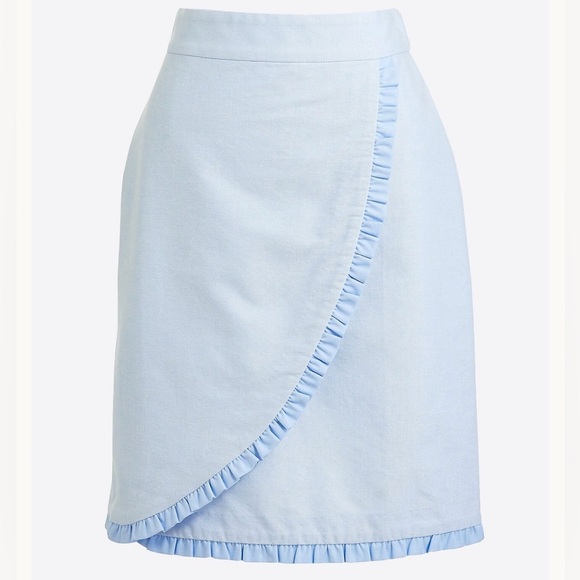 J. Crew Dresses & Skirts - J. Crew Asymmetrical Light Blue Skirt Size 2